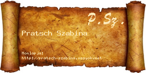 Pratsch Szabina névjegykártya